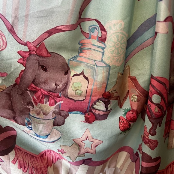 Lolita collective, Tea Party Rabbit Jumper skirt,  small - Picture 2 of 10